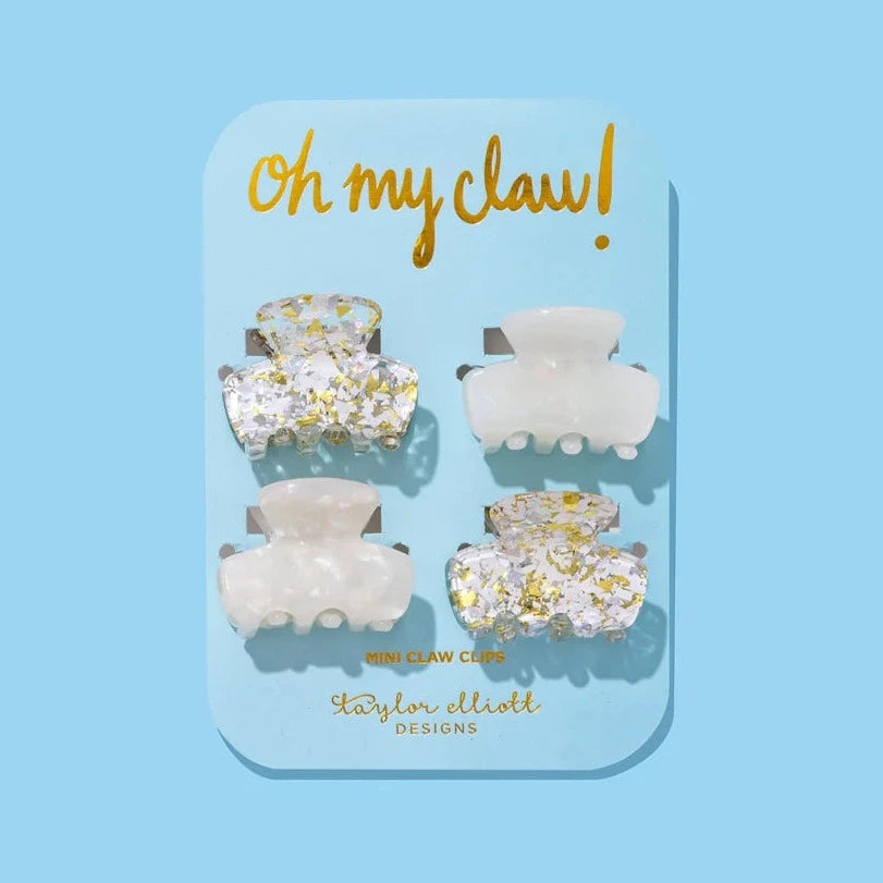 Pearl Confetti Mini Claw Clips