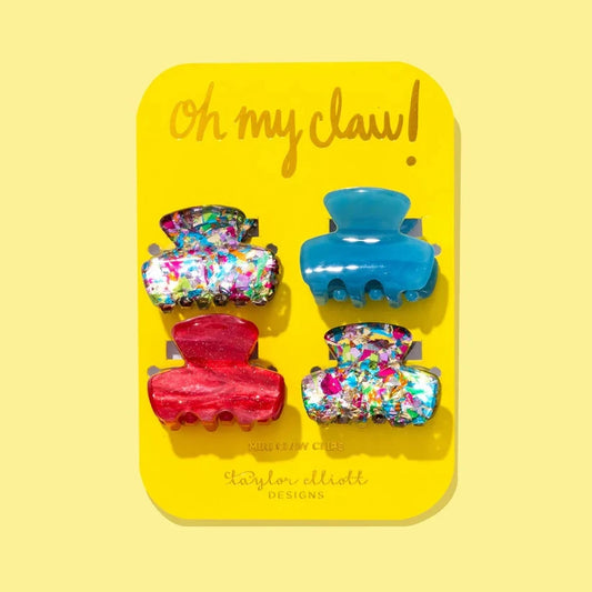 Colorful Confetti Mini Claw Clips