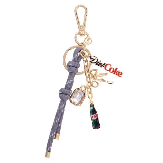 Diet Coke Cluster Bag Charm in Grey