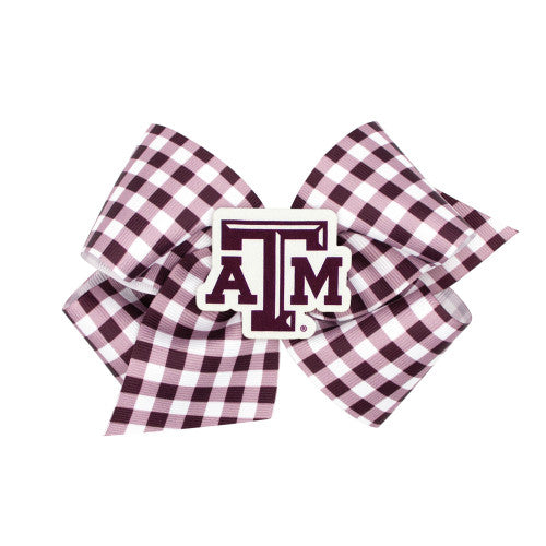 King Gingham Texas A&M Bow
