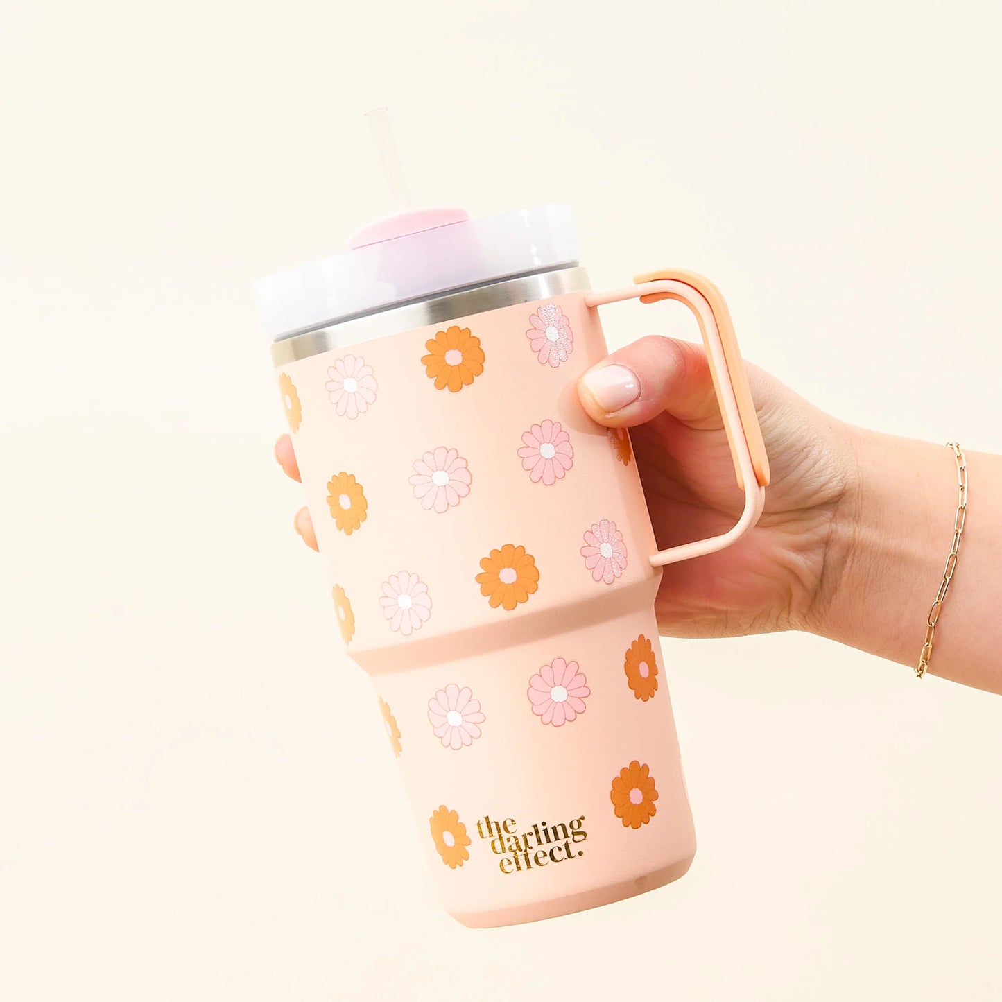 Mini On-The-Go-| Darling Daisy Peach 20 oz