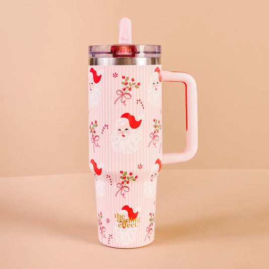 Holly Jolly Santa 40 oz Lifestyle Flip Straw Tumbler