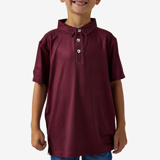 Youth Performance Polo | Vintage Helmets | Maroon