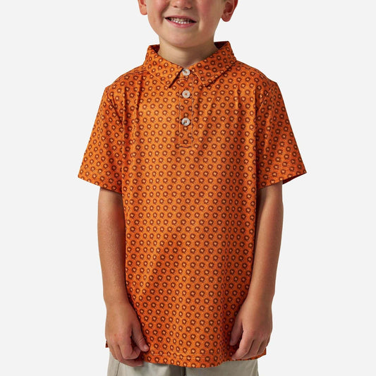 Youth Performance Polo | Vintage Helmets - Orange