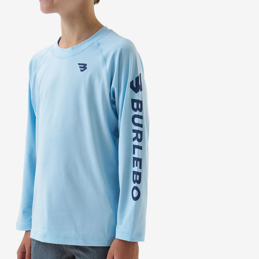 Youth Rash Guard | Baby Blue and Navy