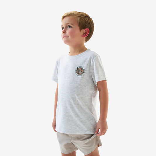 Youth Short Sleeve Tee | Camo Mallard Duck | Ash Grey
