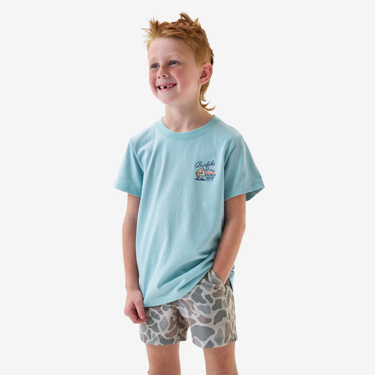 Youth Short Sleeve Tee | Tackle Shop | Sky Blue