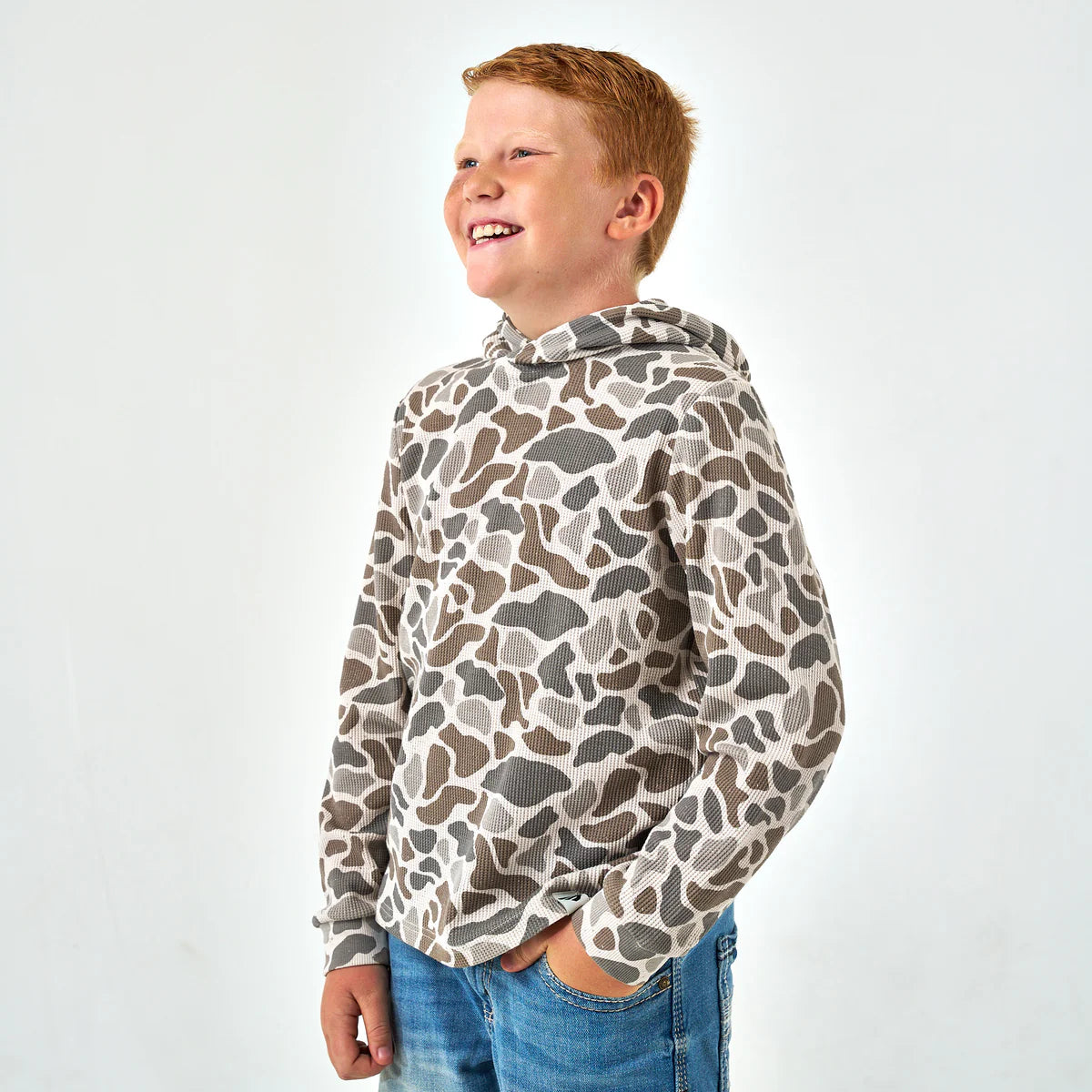 Youth Thermal Hoodie - Classic Deer Camo