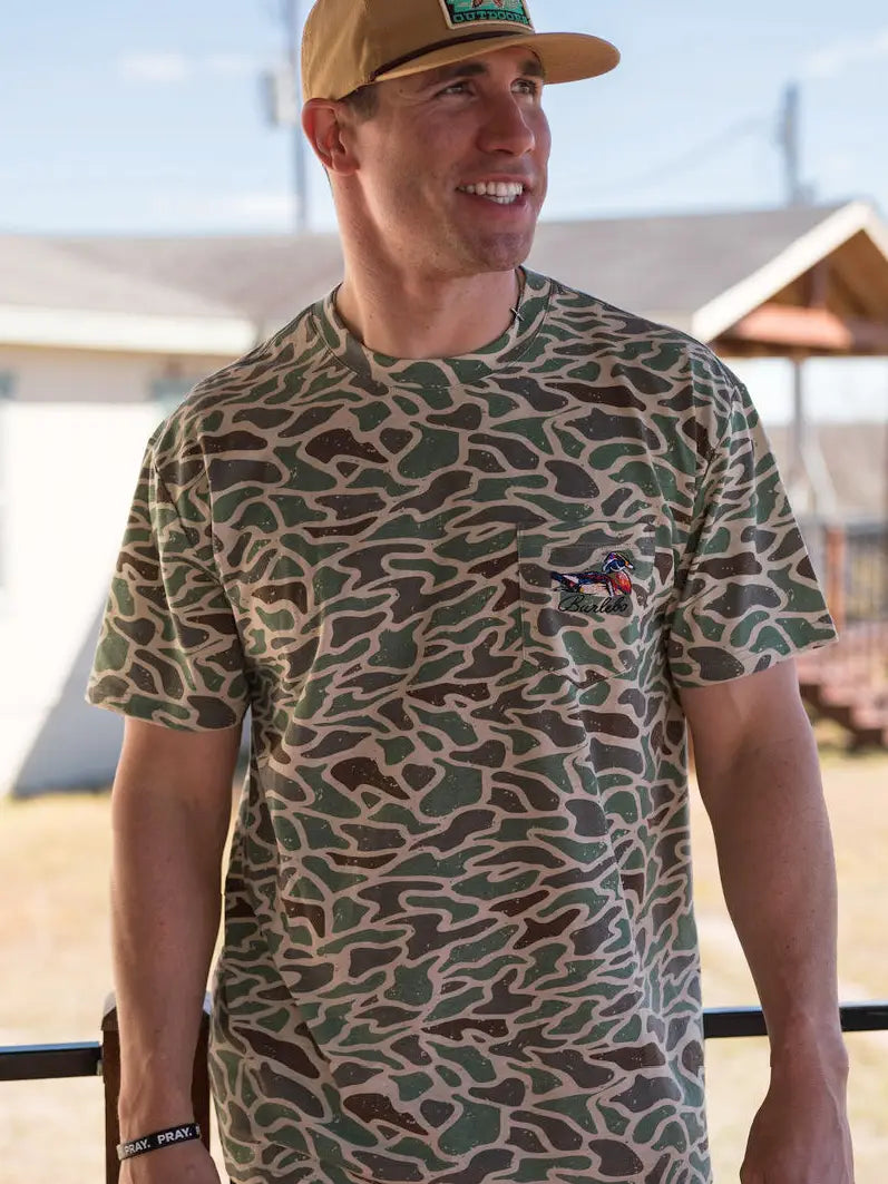 Retro Duck Camo | SS Duck On Water Pocket Tee