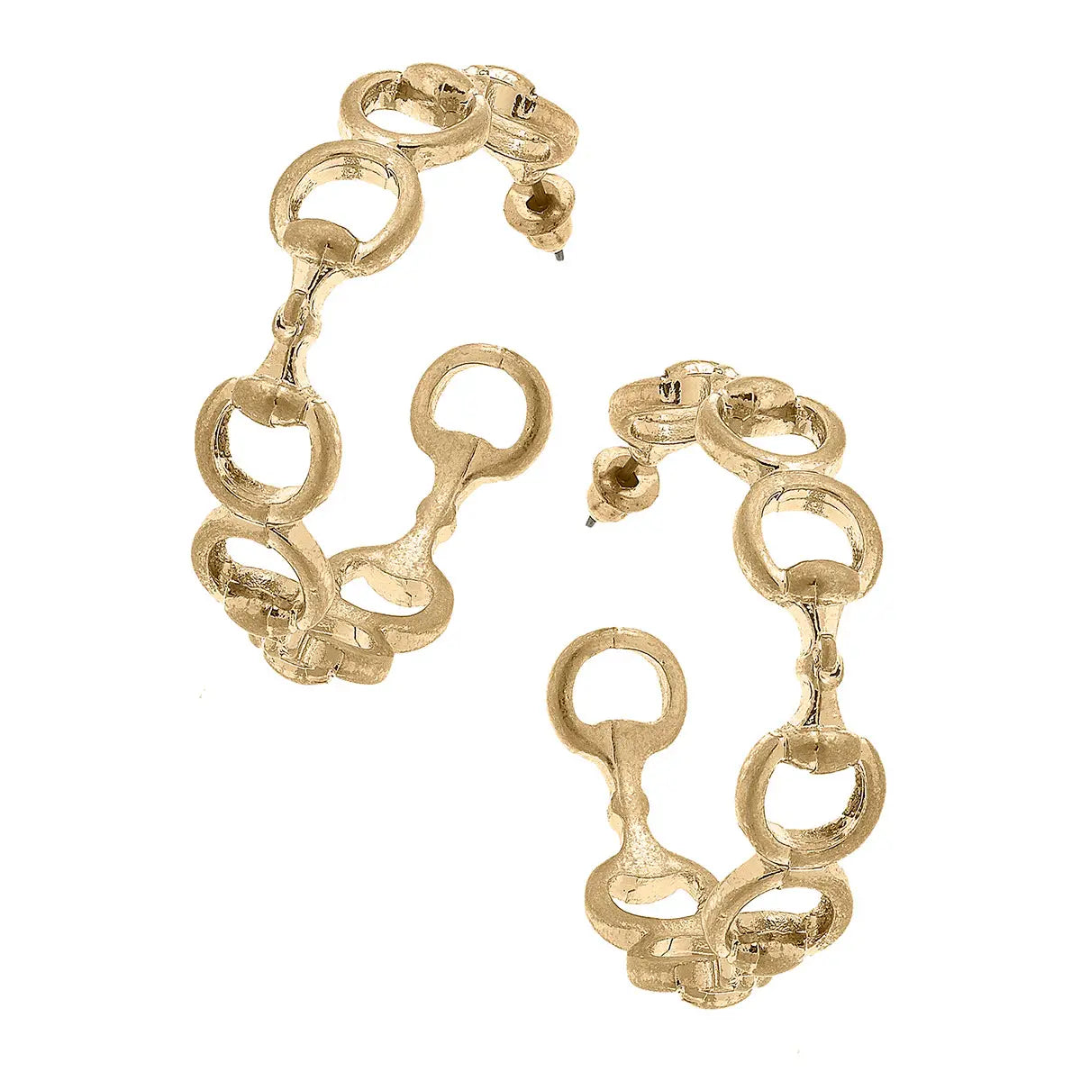 Rhoda Horsebit Hoop Earrings