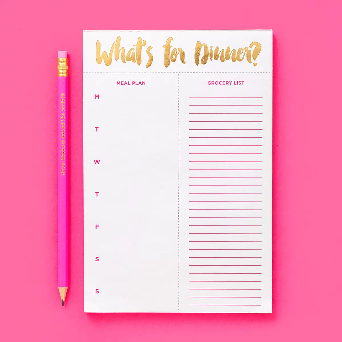 Meal Planning Notepad - "What's For Dinner?"