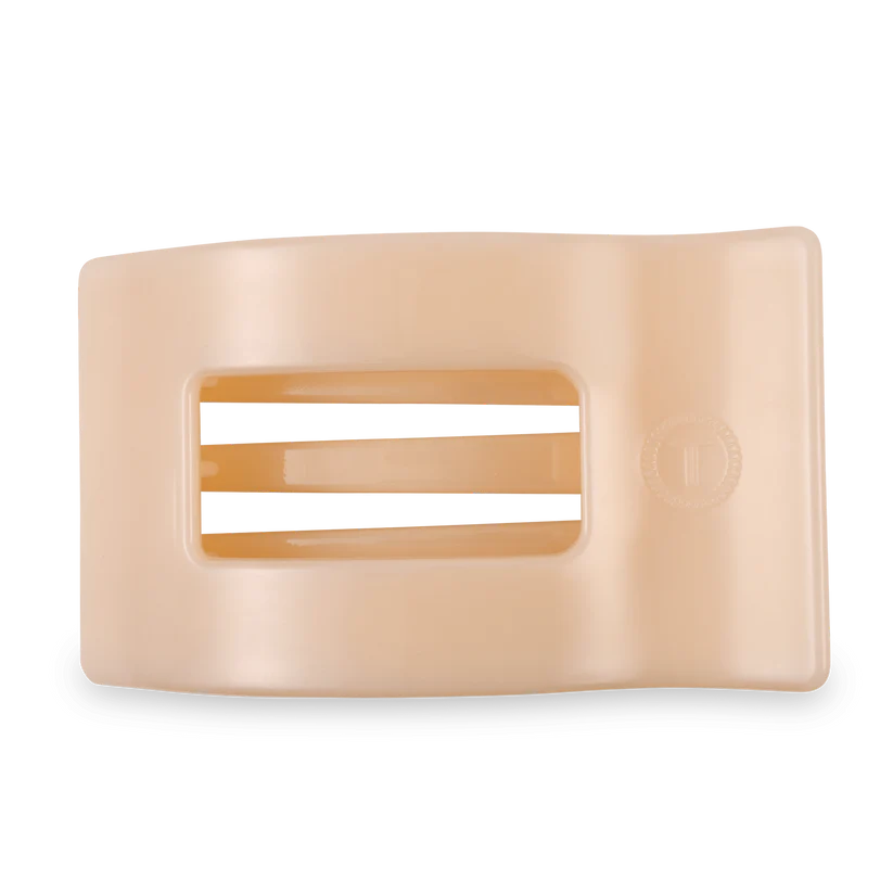 Almond Beige Large Flat Rectangle Hair Clip