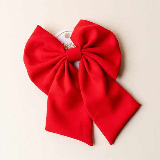 Classic Hair Bow-Red