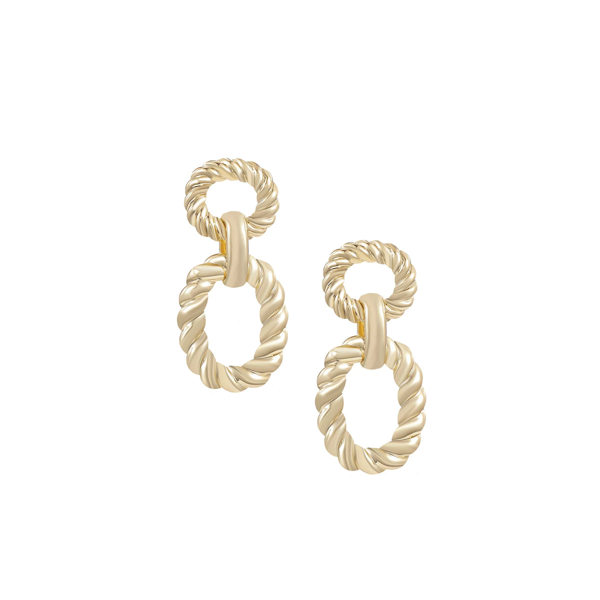 Heirloom Link Earrings in Gold