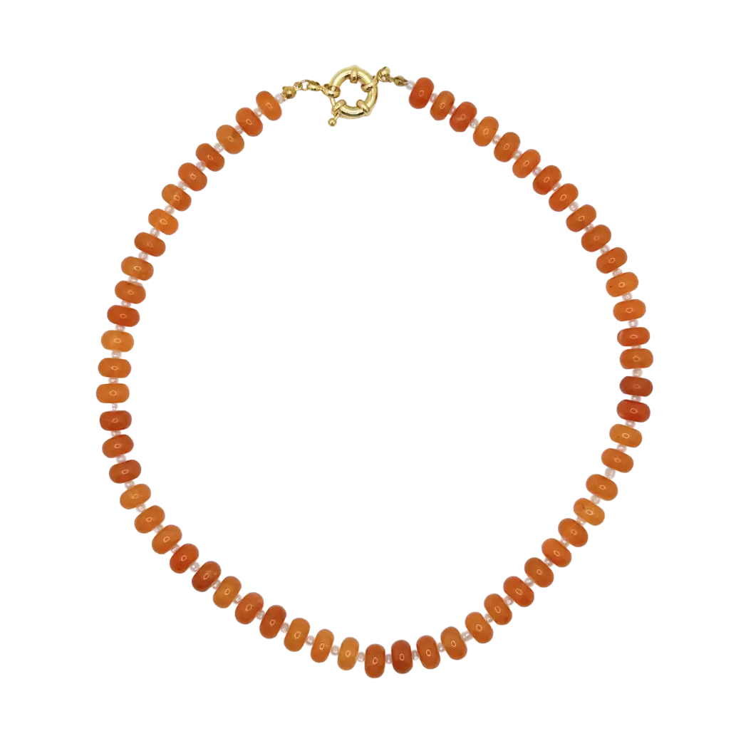 Orange Gemstone Necklace