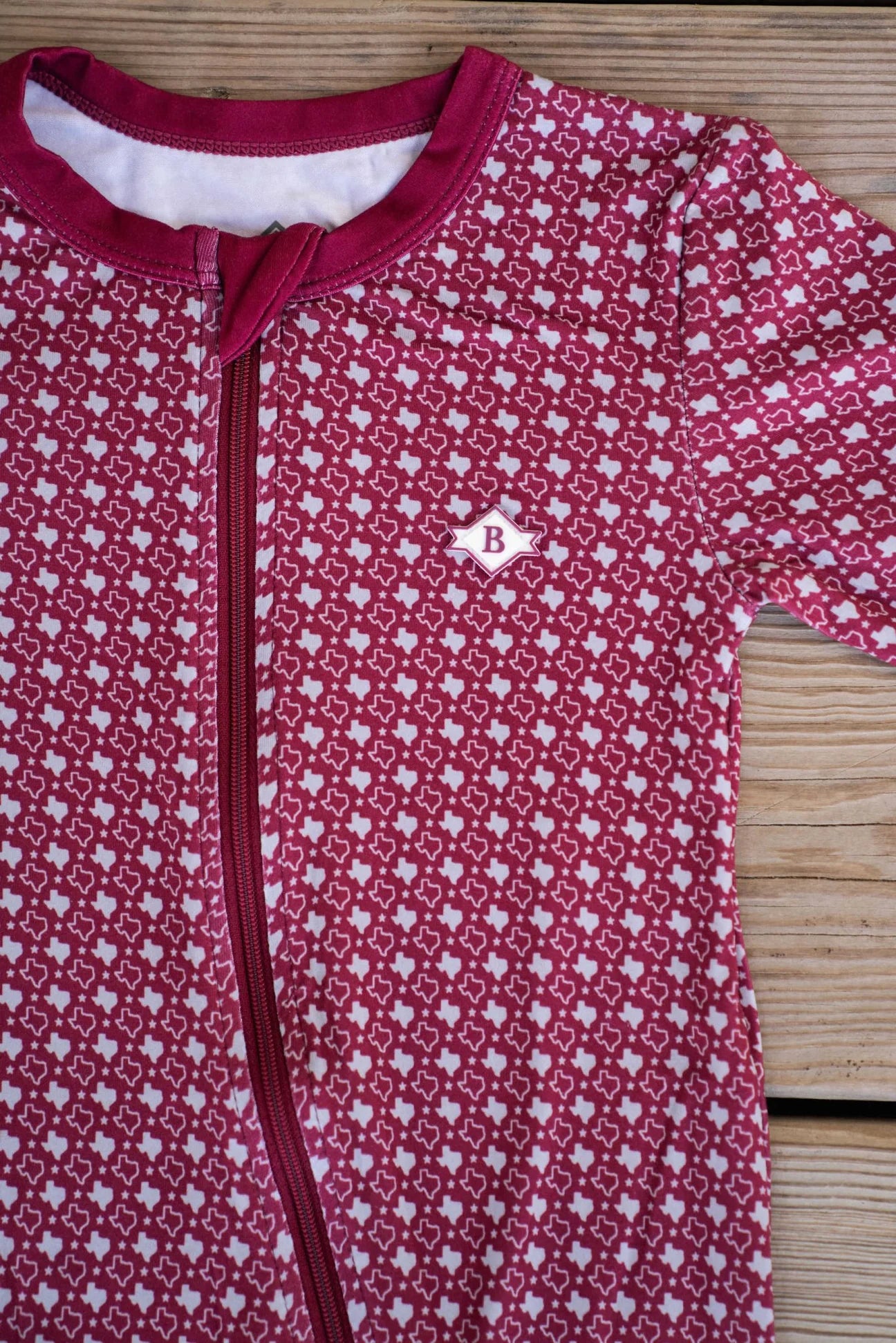 Baby Zip Up | Texas Maroon