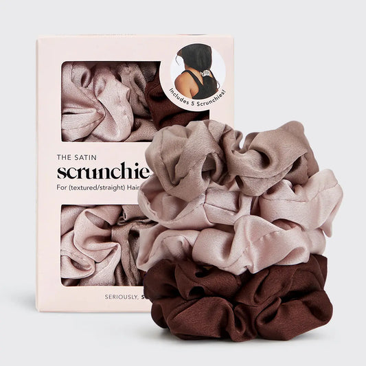 Satin Sleep Scrunchies 5pc | Cameo