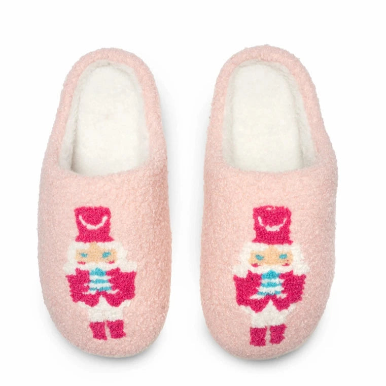 Indoor / Outdoor Slippers - Holiday - Nutcracker - Pink