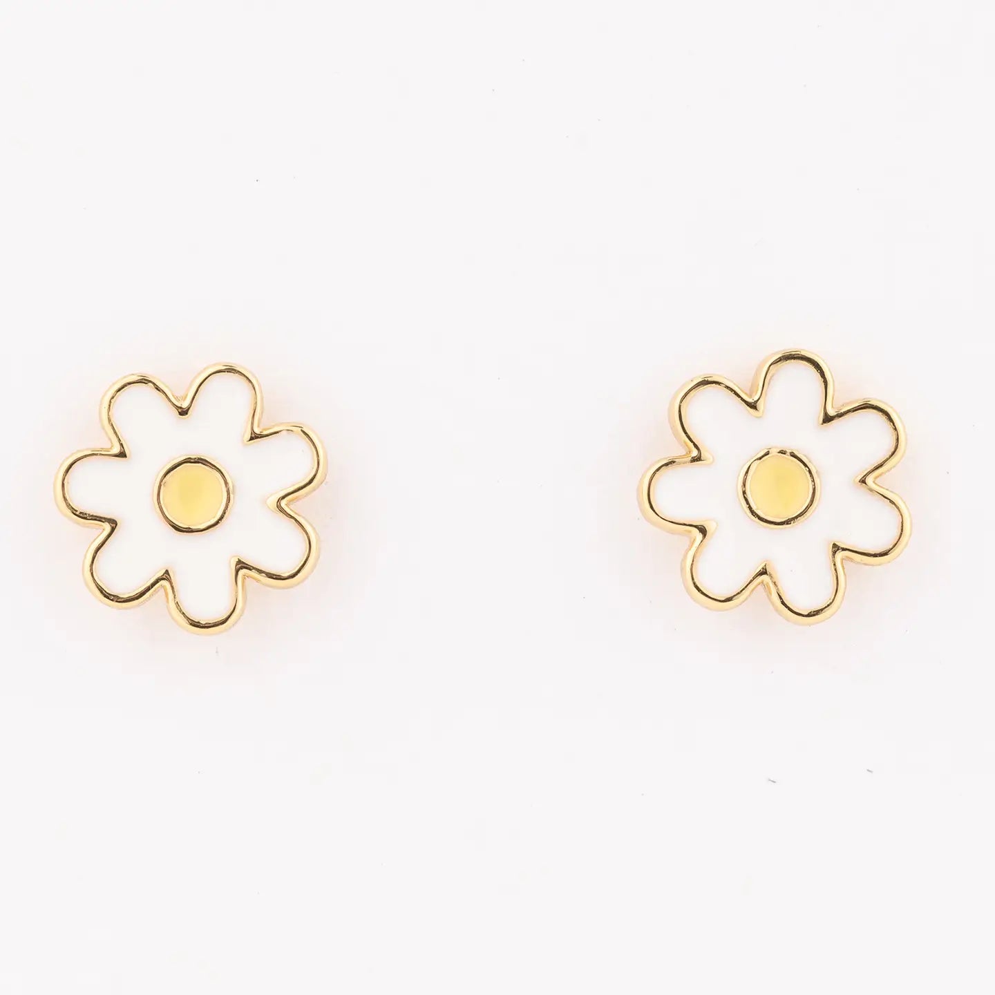 Earrings Luxe White Daisy