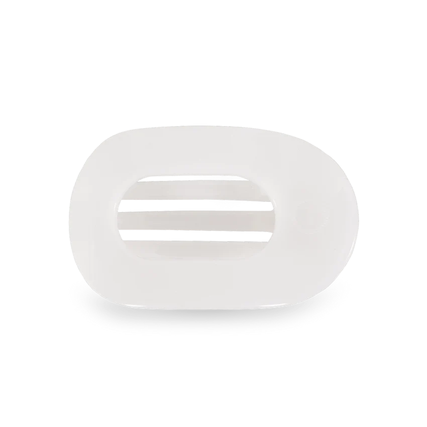 Coconut White Flat Round Clip | Small