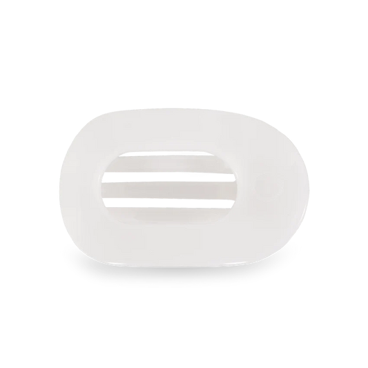 Coconut White Flat Round Clip | Small