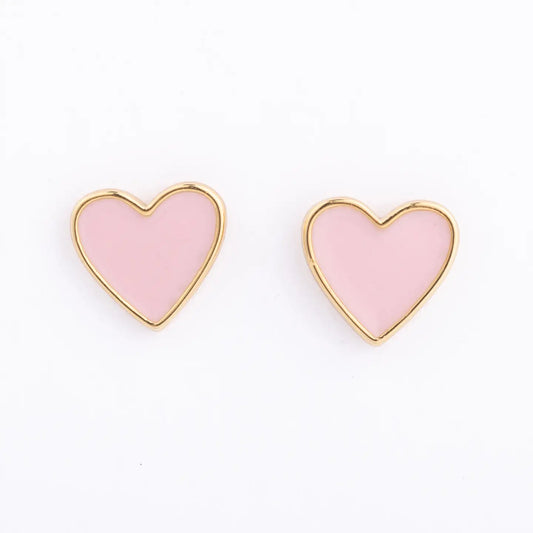 Earrings Pink Hearts