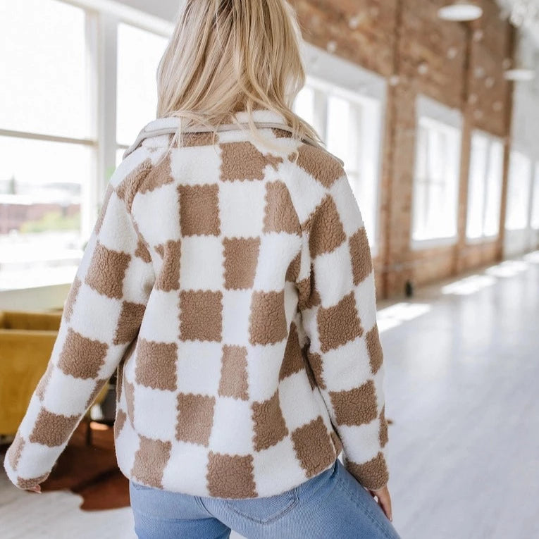 Checkered Sherpa Jacket