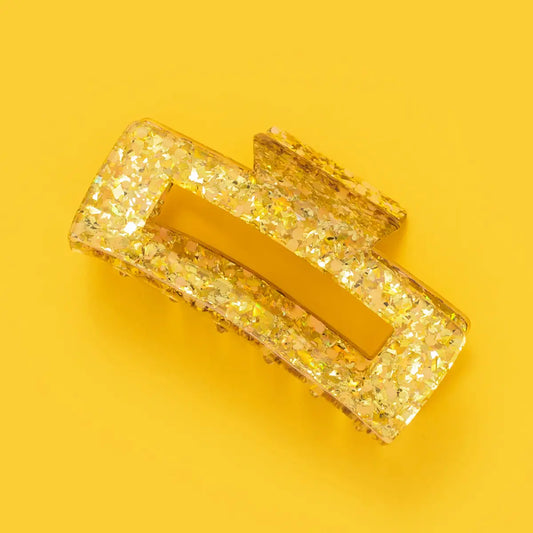 Claw Clip - Gold Confetti