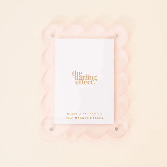 Mini Acrylic Picture Frame Magnet-Pale Pink