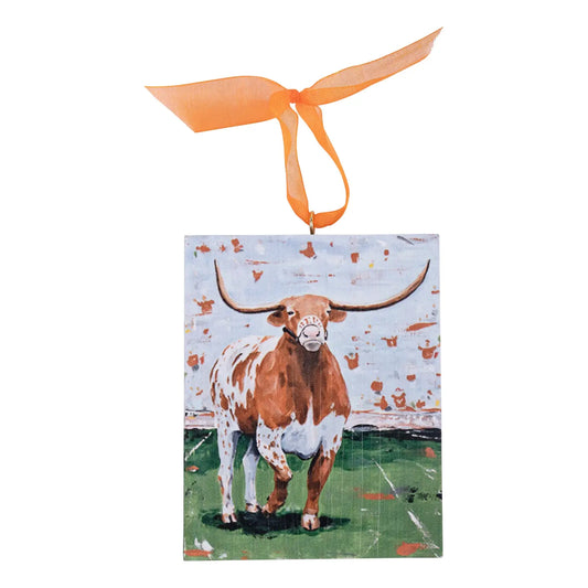 Texas Bevo Block Holiday Ornament
