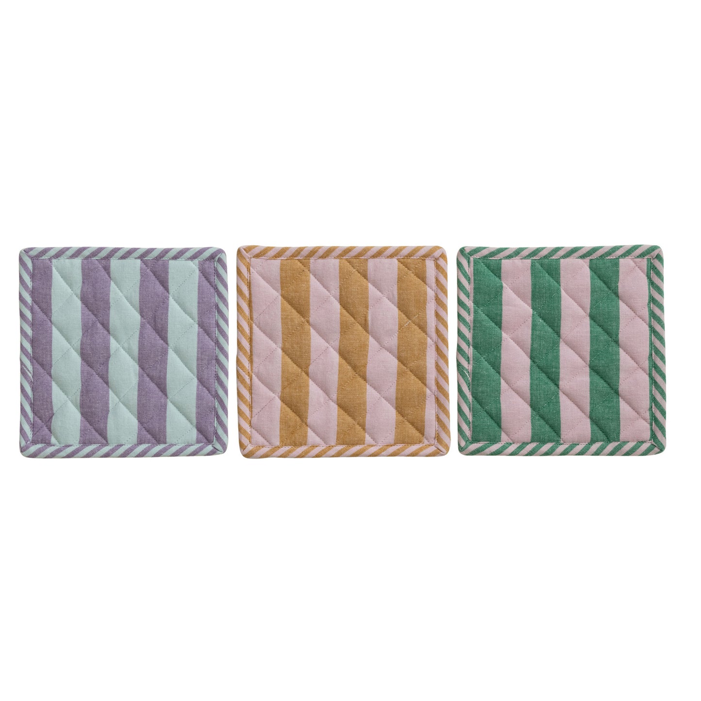 Woven Cotton Striped Pot Holder