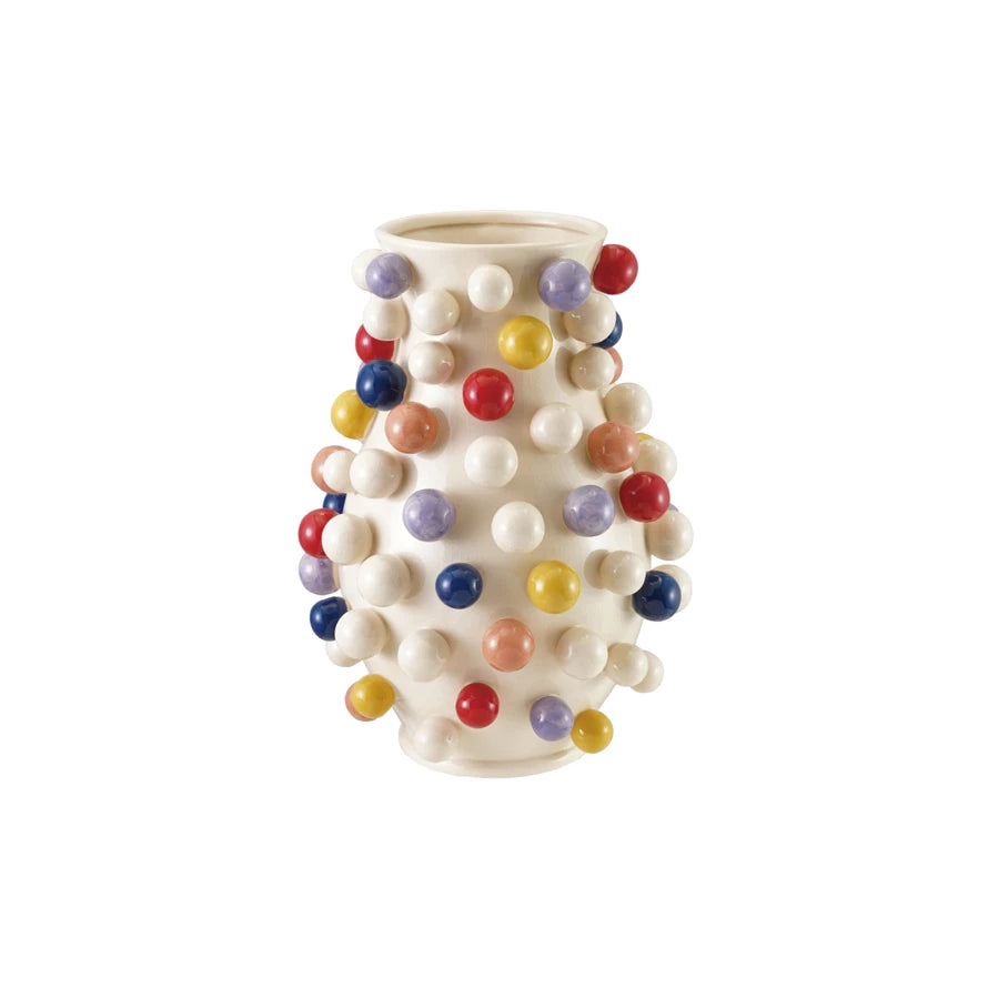 Handmade Stoneware Vase with 3D Balls | PICK UP ONLY