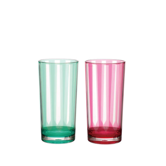 20 oz. Acrylic Drinking Glass with Stripes, 3 Colors
