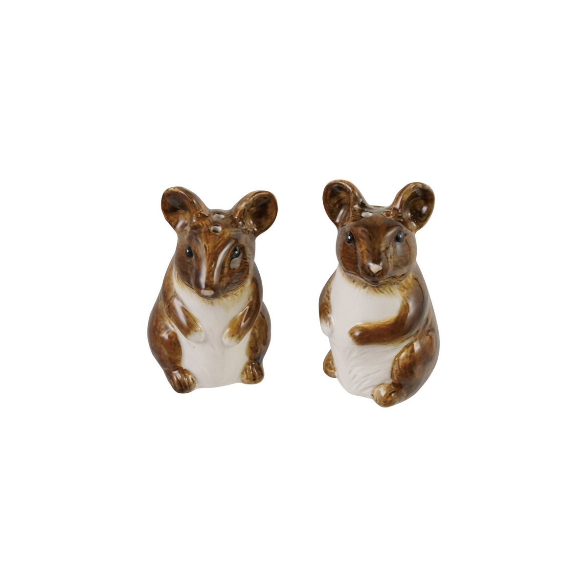 Hand-Painted Stoneware Mouse Salt & Pepper Shakers
