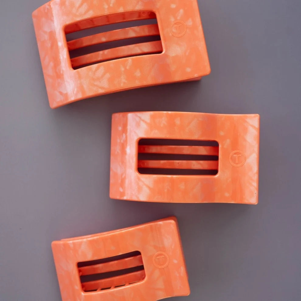 Dreamsicle Flat Rectangle Hair Clip