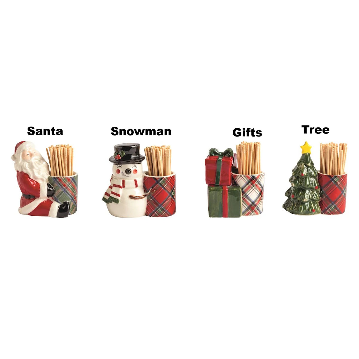 Tartan Toothpick Caddy Sets