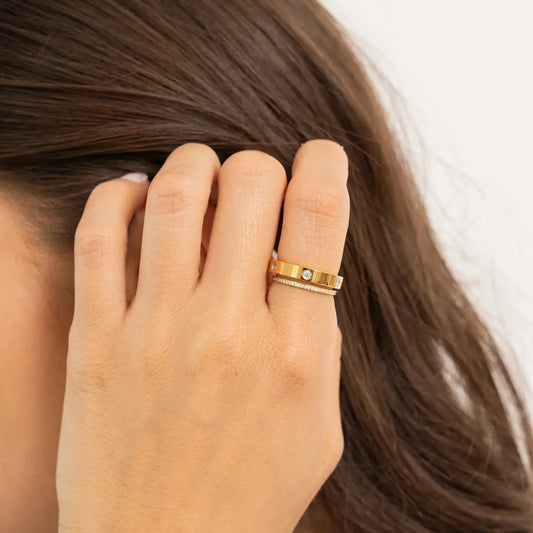 Diamond Ring Band | Gold
