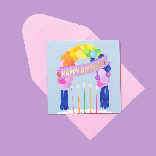 Gift Enclosure Card - "Happy Birthday" - Balloons