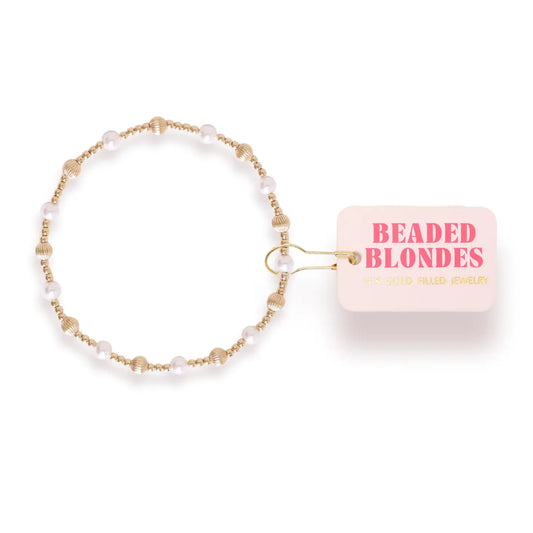 Palmer Fluted Bracelet in Pearl