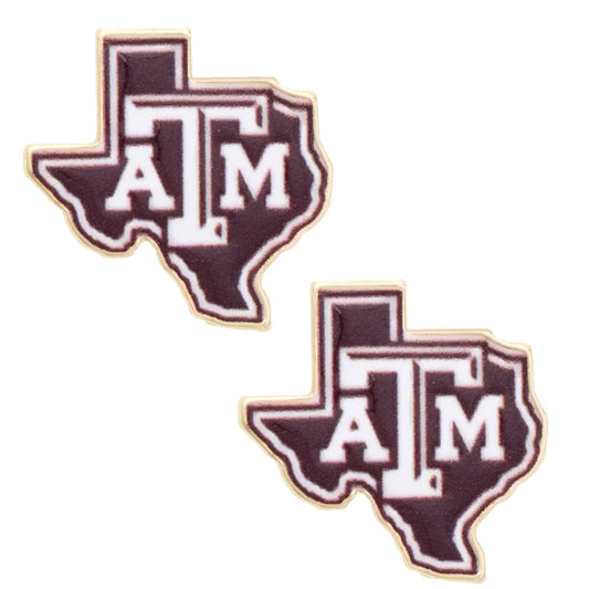 Texas A&M Aggies Enamel Icon Stud Earrings