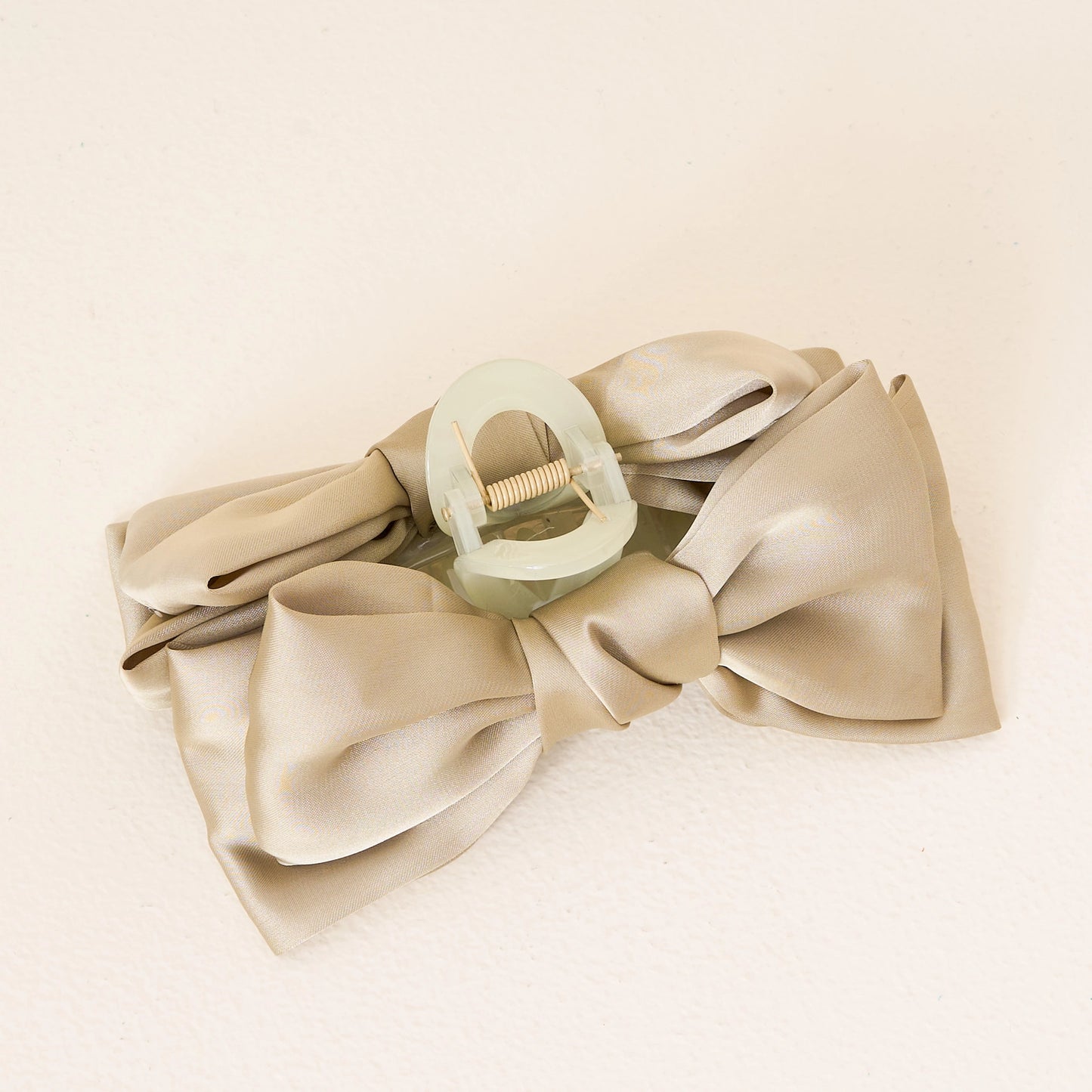 Satin Bow Claw Clip | Green