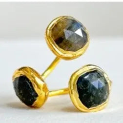 Triple Labradorite Ring