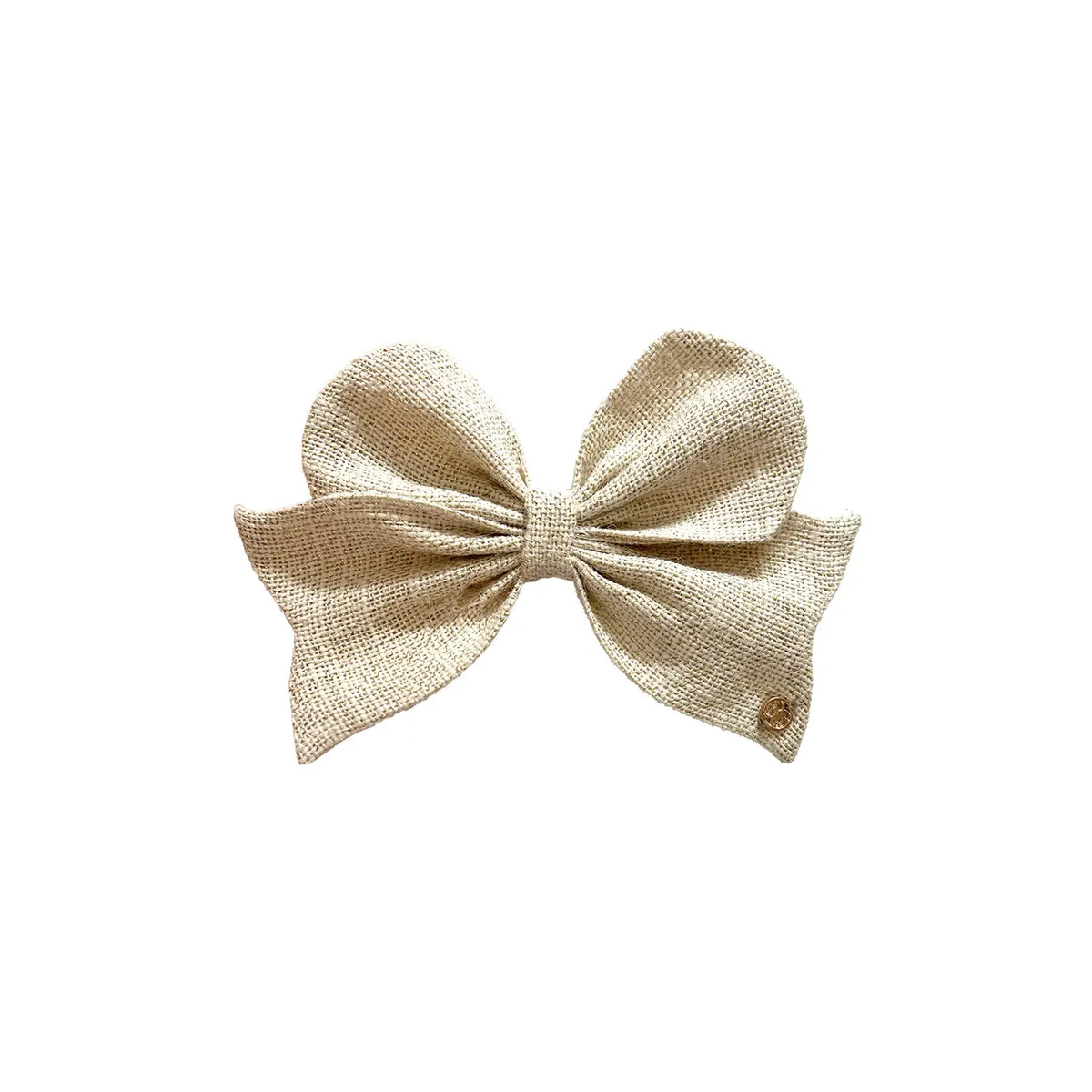 Magnetic Bow Gold Burlap
