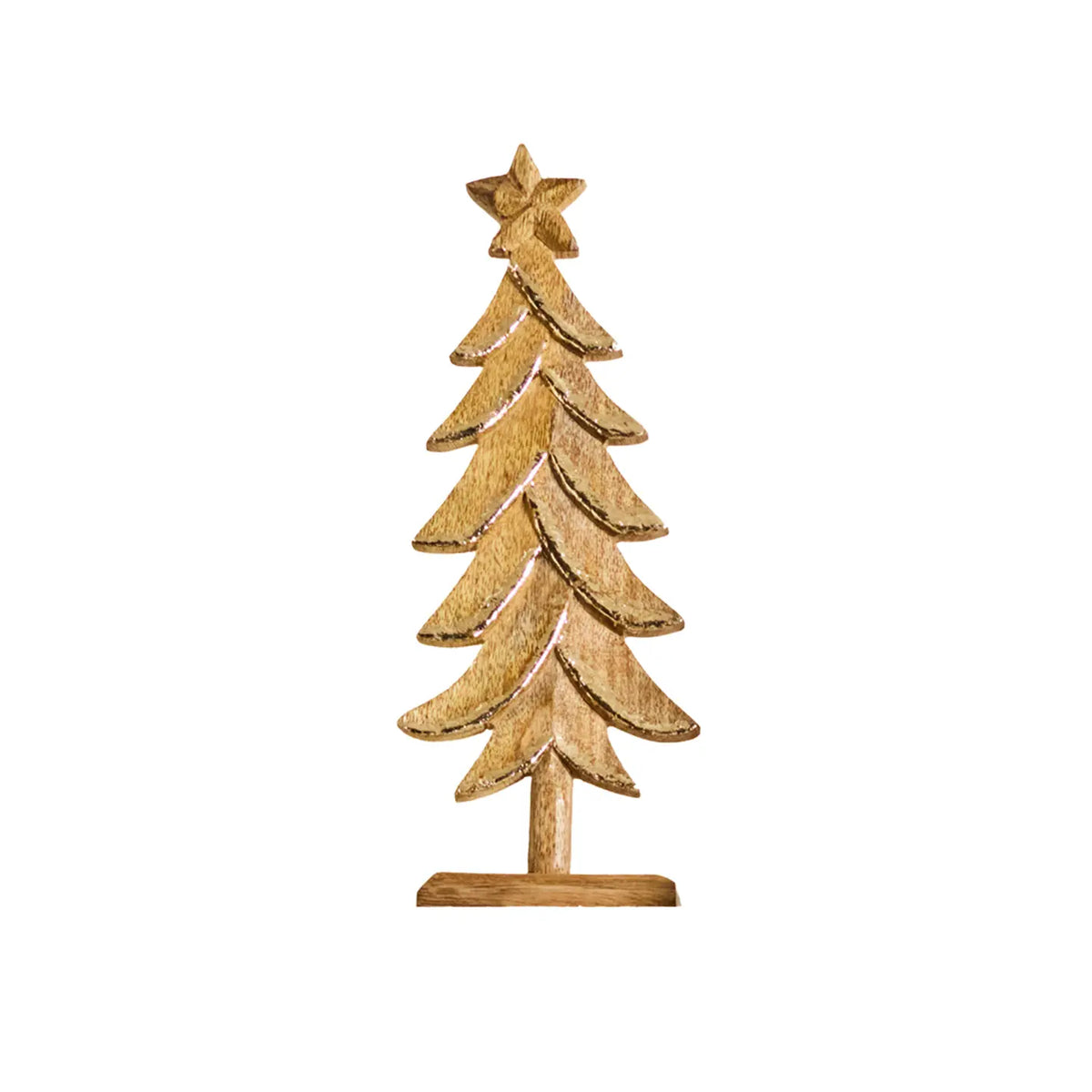 Figurine Trimmed Gold Tree | Large