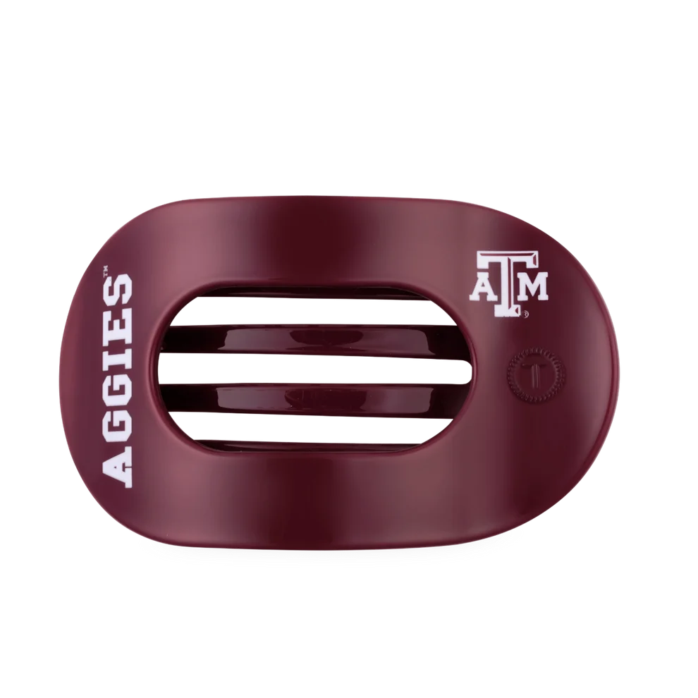 Teleties | Gig' Em! | Large Flat Round Hair Clip