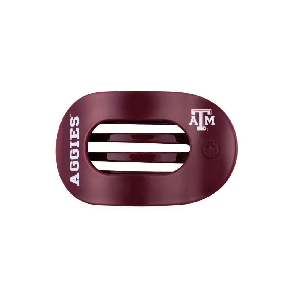 Teleties | Gig 'Em! | Medium Flat Round Hair Clip
