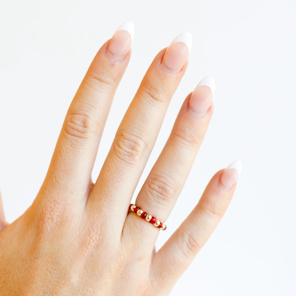 The Poppi Ring in Maroon – Piper Jo & Co