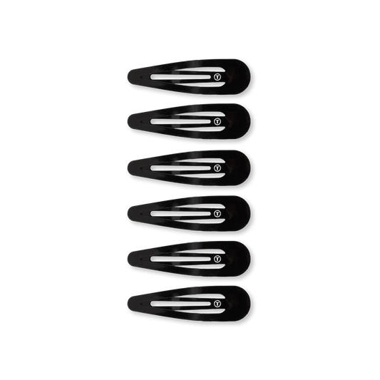 Jet Black Snap Clip (6Ct)