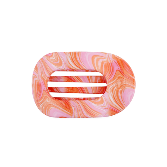 Just Keep Swimming Flat Round Hair Clip