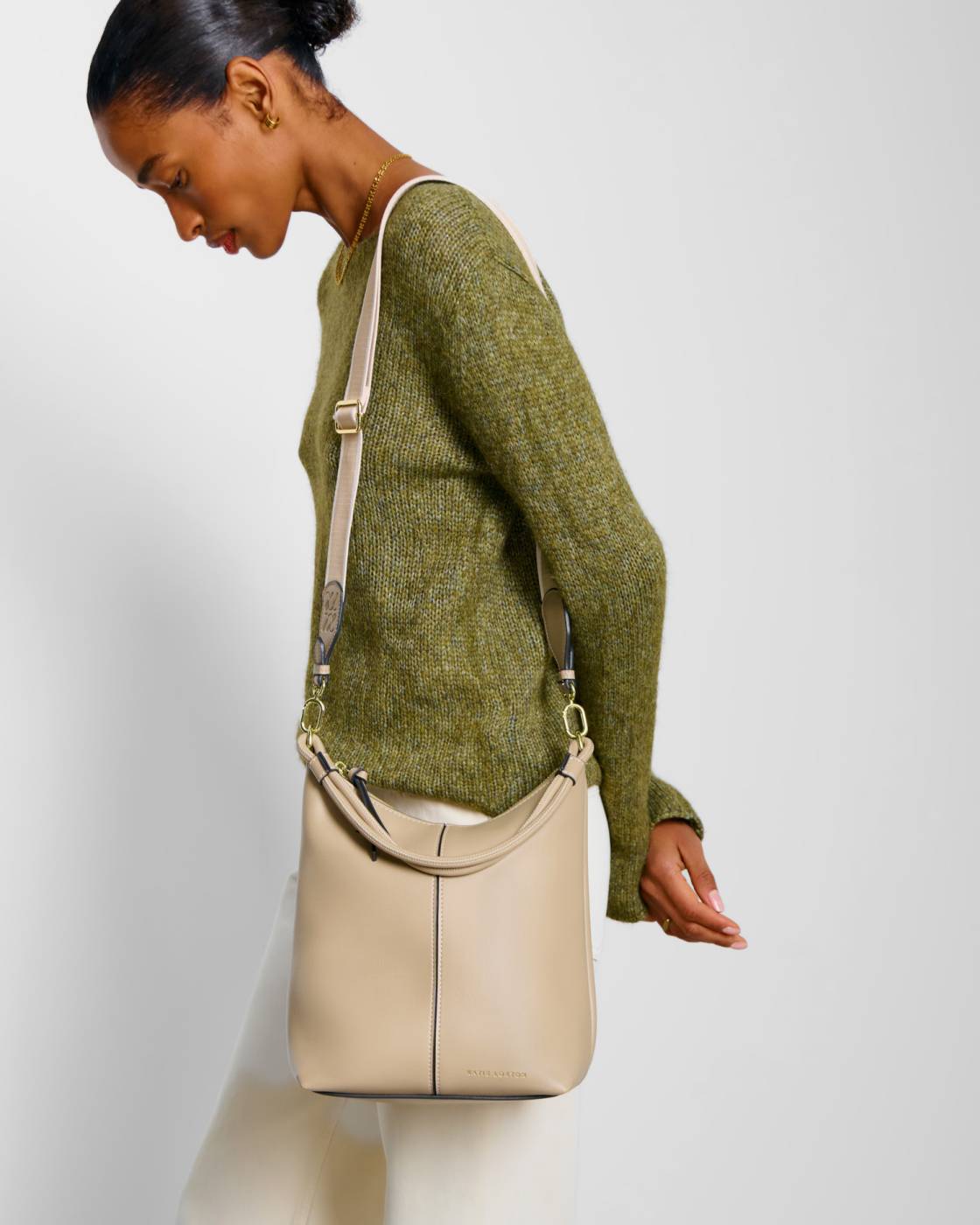 Hallie Satchel Bag l Light Taupe